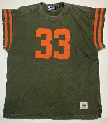 Винтажная футболка Y2K American Eagle размер L армейская зеленая оранжевая без рукавов 90-е - Изображение 1 из 4