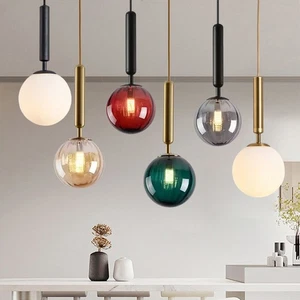 Glass Lamp Kitchen Pendant Lights Dining Room Ceiling Lights Home Chandeliers - Picture 1 of 27