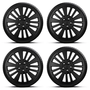 Wheel Trims 15" Black Scuba Hub Caps Cover x4 Fits Volkswagen Golf MK4 - Picture 1 of 5