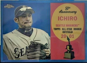 Copa de novato Topps 2008 cromada Ichiro Suzuki refractor azul 186/200 - Imagen 1 de 3