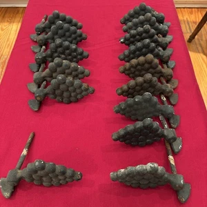 Lot of 16 Antique Cast Iron GRAPE Snow Bird Ice Guards ???Architectural - Picture 1 of 11