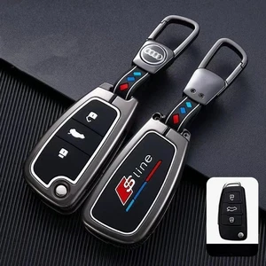 New Zinc Alloy Car Key Fob Cover Shell Case for Audi Q2 Q3 A3 A4 A6L Q5 R8 - Picture 1 of 2
