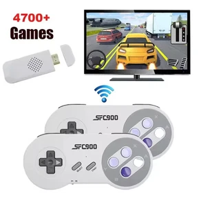 HDMI Retro Game Stick Konsole SF900 NES Play 4700+ Spiele 2 Wireless Controller - Bild 1 von 8