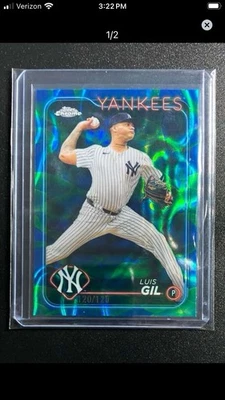 2024 Topps Chrome Update Luis Gil #US160 Blue & Green Lava Lamp Refractor /125 - Image 1 of 2