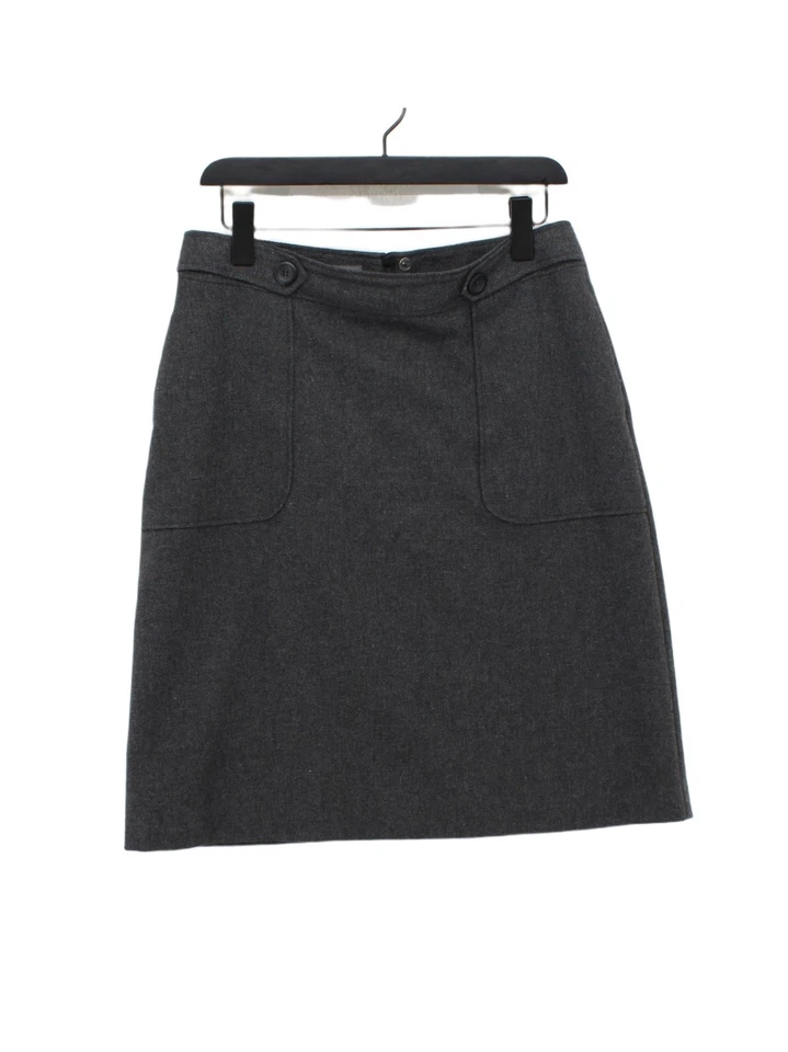 Laura Ashley Women's Midi Skirt UK 12 Grey Wool - Image 1 of 4