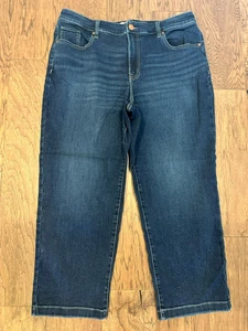 LANE BRYANT Mid Rise Flex Magic Stretch Denim Jean Straight Ankle Size 16 - Picture 1 of 7