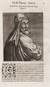 Dionisio de Alejandría obispo patriarca obispo Thevet 1584 retrato grabado - Imagen 1 de 1