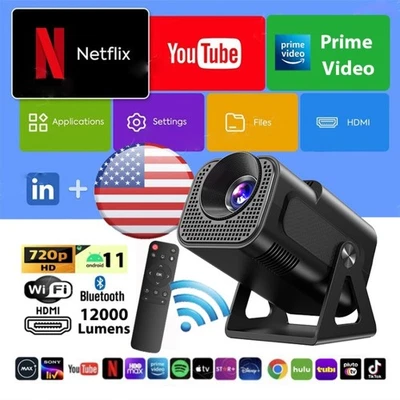 XGODY Mini Projector Portable 1080P HD Home Cinema Theater Projection 12000LMS - Image 1 of 4