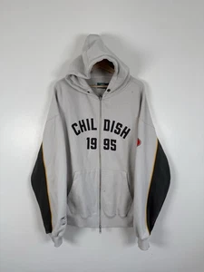 Childish Hoodie Size Large Grey Full Zip Varsity TGF Bros Martian Oversized Rare - Picture 1 of 14