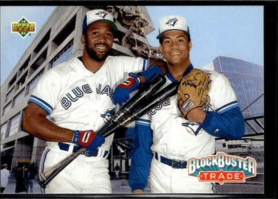 1993 Upper Deck teammates #42 JOE CARTER & ROBERTO ALOMAR Toronto Blue Jays E8 - Image 1 of 2
