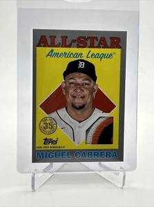 2023 Topps Miguel Cabrera 1988 Topps All-Star Patch Platinum Baseball Card 1/1 - Picture 1 of 3
