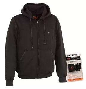 Sudadera con capucha delantera con cremallera para hombre con elementos calefactores delanteros y traseros BATERÍA INCLUIDA - Imagen 1 de 6