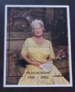 San Vicente 2002 Reina Madre en memoria MS MNH UM sin montar como nuevo - Imagen 1 de 1