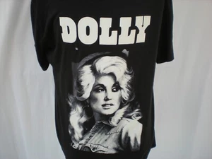 Dolly Parton t-shirt Black & White Men's Size XL Short Sleeve DOLLY Portrait - Imagen 1 de 7