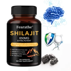 Shilajit Himalaya Kapseln Pures Mumijo Hochdosiert Mineralien Energie - Bild 1 von 12