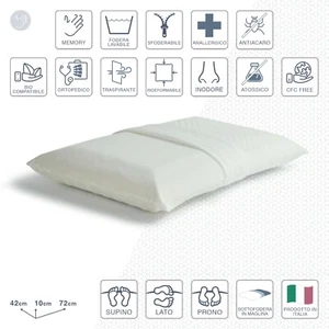 Guanciale - Memory Classic h10 No Stress - Made in Italy - Foto 1 di 7
