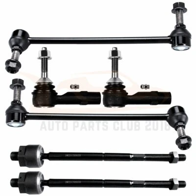 6pcs For 2010 2011 2012  Lincoln MKS & MKT Front Inner Outer Tie Rods Sway Bars Foto 1 de 4
