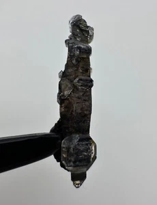 18mm Herkimer Diamond Black-Stem "Barbell" Scepter with GEM Caps - MINE DIRECT - Picture 1 of 10