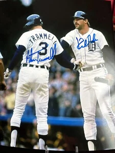 KIRK GIBSON, ALAN TRAMMELL, AUTOGRAPHED DETROIT TIGERS 8x10 - Picture 1 of 1