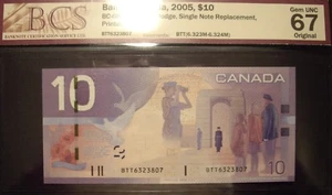 SUPER GEM 2007 BC-68aA $10 SNR Replacement BTT6323807 - BCS GemUnc-67 !!! - Picture 1 of 3