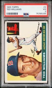 1955 Topps #2 Ted Williams PSA 3 Red Sox UER (5338) - Picture 1 of 2