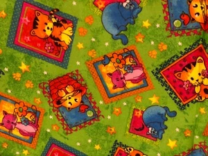 "Playful Pets - Cat Patch" Flannel - Fabri-Quilt, Inc. - Picture 1 of 4
