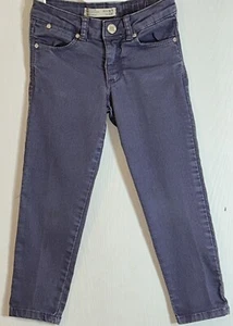 Zara Girl's Sz 4/5 Pants Cotton Blend Adjustable Waist Purple Zip/Snap Closure - Picture 1 of 10