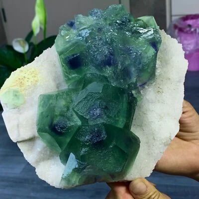 4.7LB Raro Transparente Azul Verde Fluorita Cúbica Mineral Cristal Muestra/China - Imagen 1 de 4