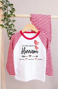 Personalised Our Little Valentine Valentines Day Pyjamas - Picture 1 of 6