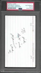 AUTÓGRAFO FIRMADO 3x5 TARJETA DE ÍNDICE PSA/DNA AUTÉNTICA A de Maurice Cheeks 76'ers - Imagen 1 de 2