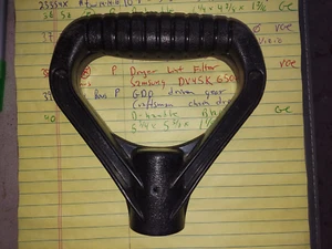 23GG40 MANGO D, NEGRO, 5-3/4"" X 5-5/8"" X 1-1/8"" ORIFICIO, BUEN ESTADO" - Imagen 1 de 6