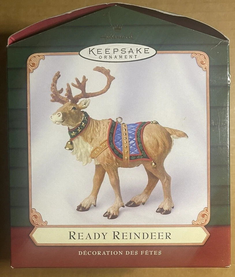 2001 Hallmark Keepsake Ornament Ready Reindeer Deer Christmas QX8295
