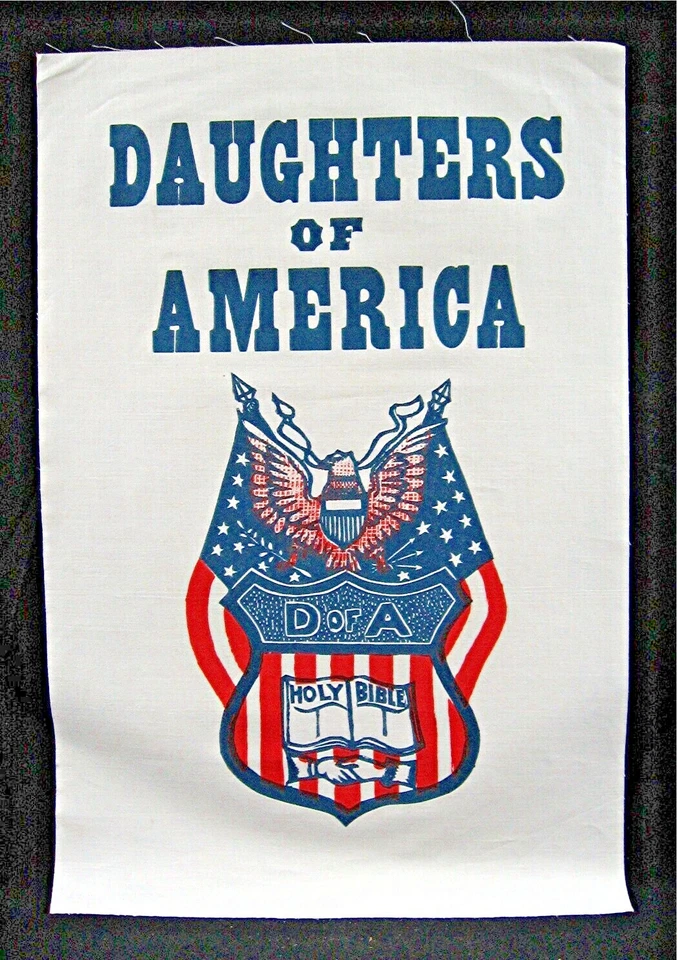 Old Daughters Of America Fraternal Large Cloth Banner - Image 1 of 1