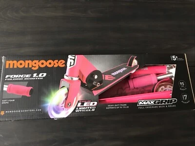 霓虹粉色 Mongoose Expo 滑板车 带 12 英寸车轮 - BMX Freestyle,手刹, — 第 1/4 张图片