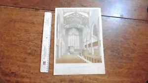 RARE VICTORIAN COLOUR LITHOGRAPH OF INTERIOR OF BURNLEY PARISH CHURCH LANCASHIRE - Imagen 1 de 4