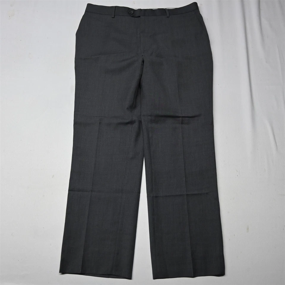 Mantoni 36x30 灰色 Super 140s 100% 羊毛西装休闲裤男式正装裤子 — 第 1/4 张图片