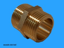 Raccordo Niplo Ottone Filetto Maschio 3/4 x 3/4' Tubo Flessibile Acqua Bagno C E