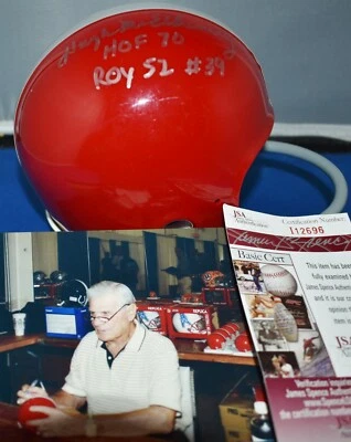 MINI CASCO FIRMADO POR HUGH McELHENNY 1 BAR AÑOS 50 SAN FRANCISCO 49ERS HOF ROY JSA Foto 1 de 4