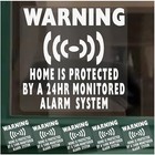 4 x Stickers HOME Security 24hr Signs Alarm System Warning Security Window Label