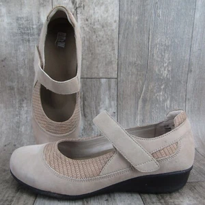 Drew Womens Genoa Taupe Suede Leather Mesh Mary Jane Orthotic Shoes 9.5 M - Picture 1 of 10