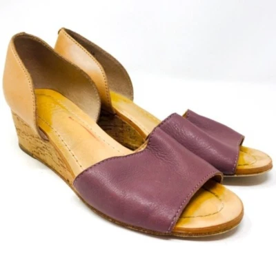 Sandalias de cuña Latigo Savvi para mujer 6M BoxR cuero deslizable Foto 1 de 4