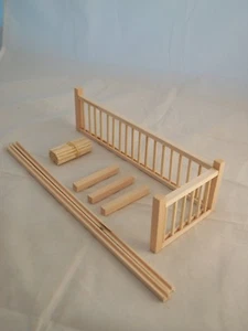 Railing Kit #2A Stairs dollhouse balcony guard 12" 1/12 scale miniature MW12082A - Picture 1 of 7