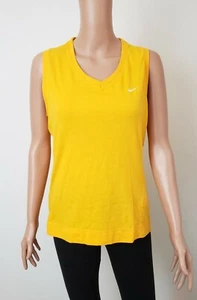 NIKE Sleeveless Cotton Tee Yellow Tank Top Womens M(8-10) - Picture 1 of 10