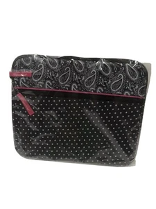 The Pampered Chef On-the-Go e-Tablet Soft Case #1229 Black & Pink Paisley NEW! - Afbeelding 1 van 4