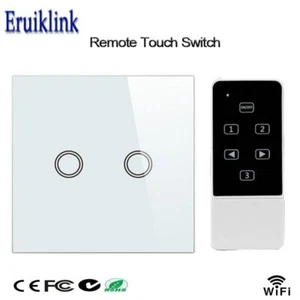 EU Wireless Remote 2 Gang RF433 Touch Wall Switch Smart Home Broadlink App Wifi - Picture 1 of 7