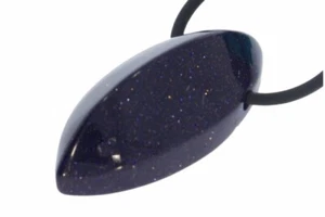  Flujo azul Navette fashion style joyería piedra preciosa colgante perforado 45x20mm HS56 - Imagen 1 de 1