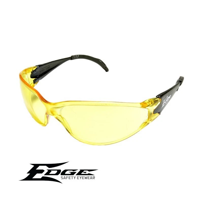 Edge Kirova Shooting Glasses Black with Yellow Lense Free Shipping Fast Deliver! - Image 1 of 1