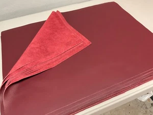 Large smooth Leather panels 4 pieces 18" x 24" first Quality RED - Picture 1 of 3