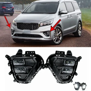 For Kia Carnival 2019 2020 1 Pair DRL LED Fog Lights Daytime Running Lamp - Picture 1 of 6