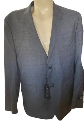 Penguin Mens Blazer Sport Coat Casual Jacket Size 46R Slim 2 Button Wool Blend - Image 1 of 4